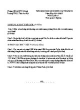 Đề thi chọn học sinh giỏi cấp trường Lịch sử lớp 11 - Năm học 2014-2015 - Trường THCS An Thới Hội